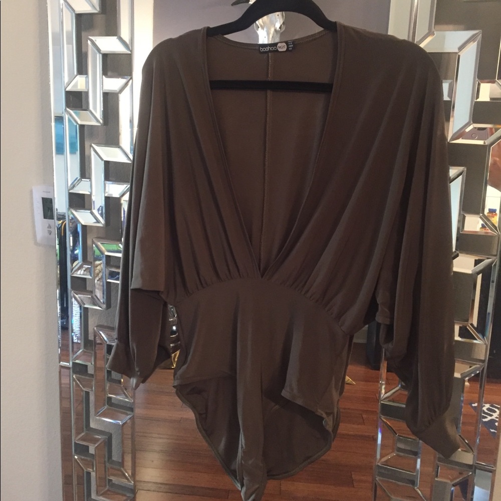 Deep plunge bodysuit